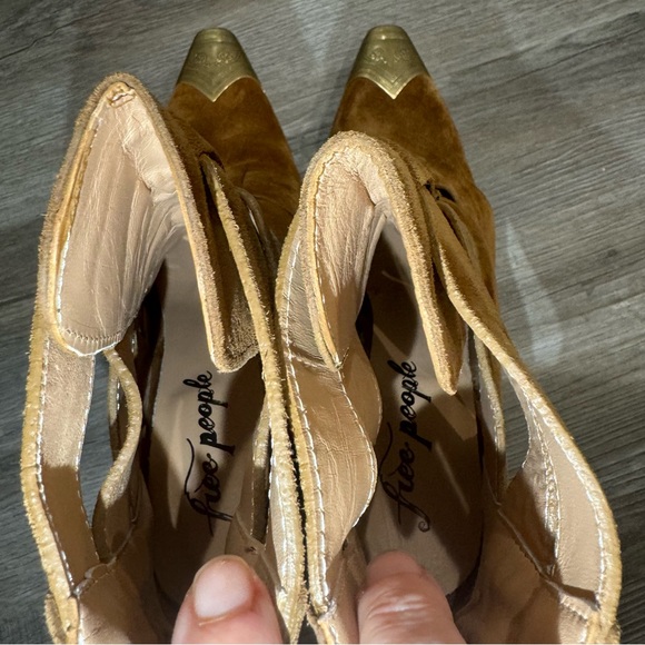 Free People Brayden Fisherman Sienna Brown Suede Boots - Picture 8 of 9